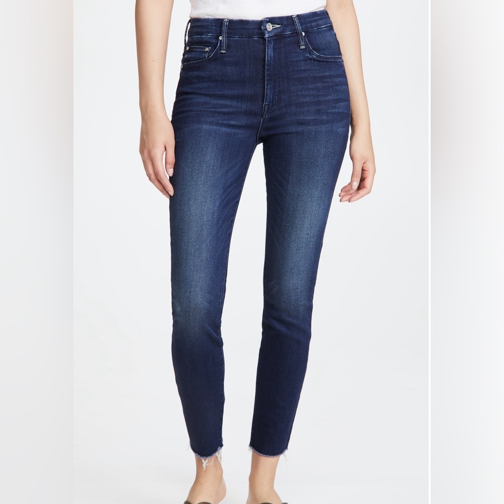 MOTHER - High Waisted Looker Denim Frayed skinny jeans | 25